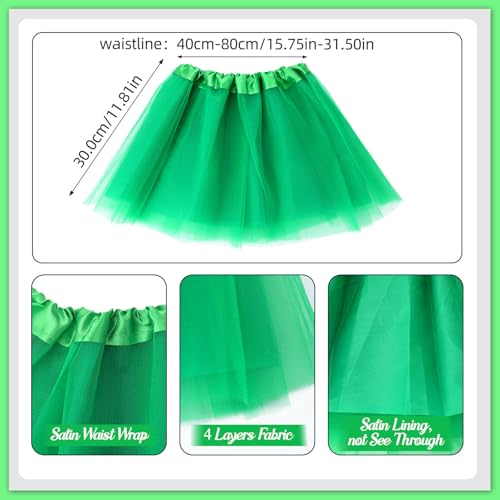 ZhouBoat Kids Tutu Costume Accessories Set Tulle Tutu Skirt Headband Heart Glasses Necklace Tube Socks Scrunchies for Party