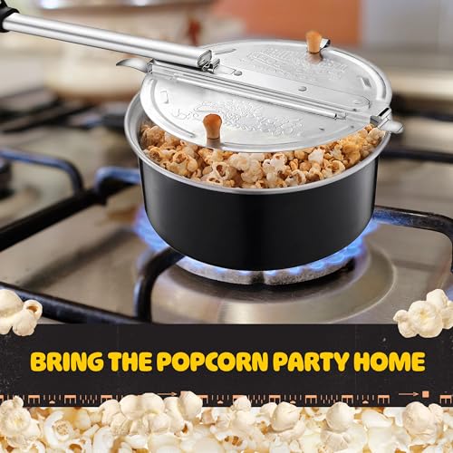 Campfire Popcorn Popper - Old Fashioned Popcorn Maker with Telescoping Handle - Camping Gear by Great Northern Popcorn (Bl...