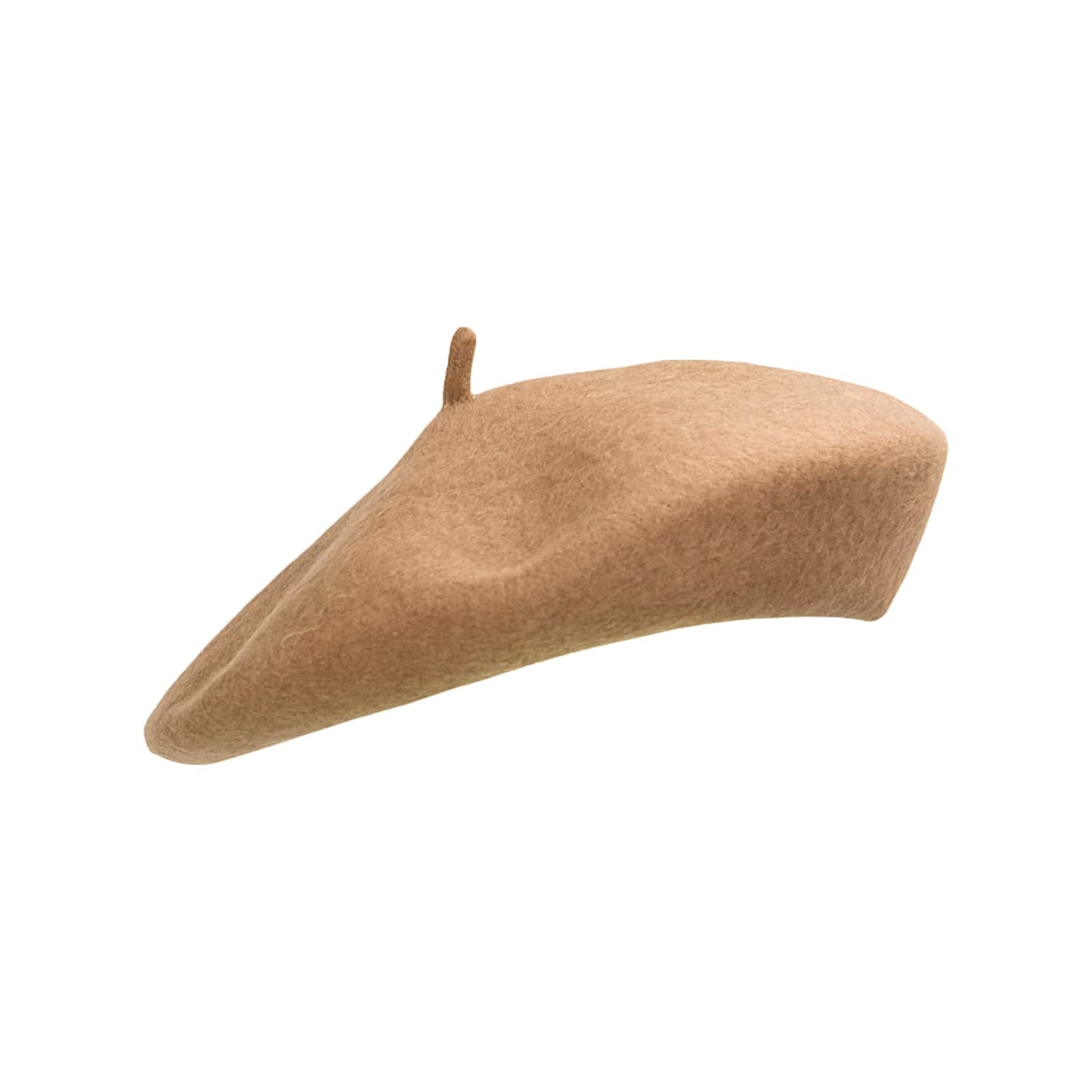 Gllutt Wool Beret Hat French Style Women Solid Color Thicken Warm Multiple Wear Ways 90% Wool (Camel)