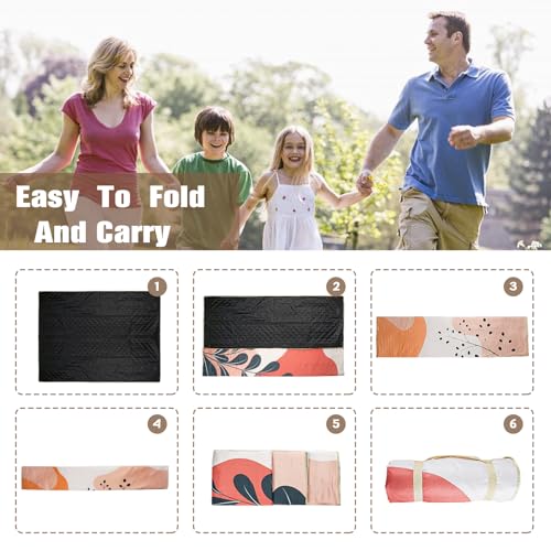 Wruzbxcn Picnic Blankets Waterproof Sandproof Picnic Beach Blanket Foldable Portable Travel Large Vintage Mushroom Camping...