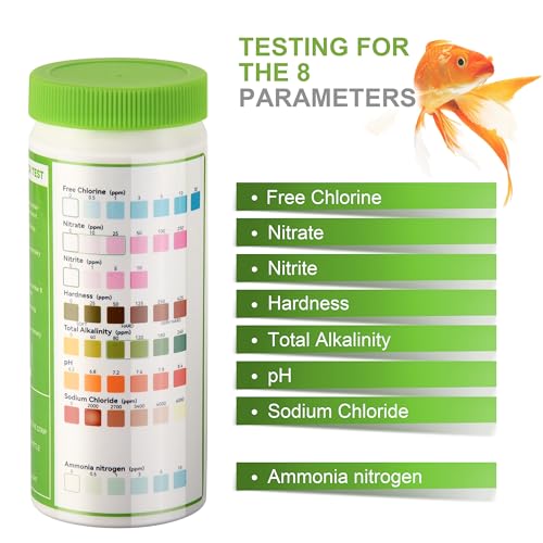 AAwipes 8-in-1 Aquarium Test Kit (150 Strips) for Freshwater & Saltwater - Quick & Accurate Water Testing for Aquariums & ...