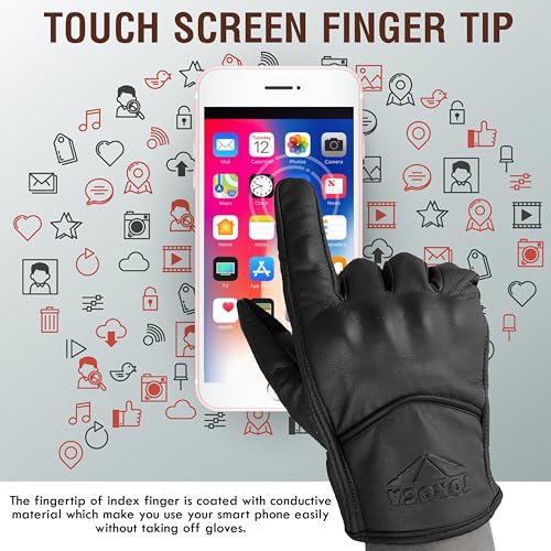 GRIPKNOX Motorcycle Gloves for Men & Women – Touchscreen Dirt Bike Gloves with Hard Knuckle Armor & Non-Slip Grip for Moto...