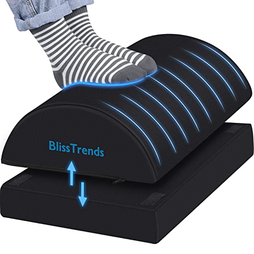 BlissTrends Foot Rest for Under Desk at Work-Versatile Foot Stool with Washable Cover-Comfortable Footrest with 2 Adjustab...