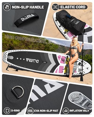 DAMA 11'*34"*6" Inflatable Paddle Board, Paddle Boards for Adults,Sup,Lightweight and Durable, Easy to Inflate, Versatile ...