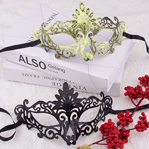 FEQO 48 Pieces Masquerade Masks Vintage Antique Masks Venetian Masks