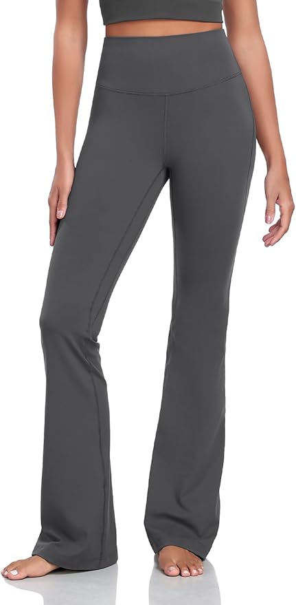 HeyNuts Harmony Flare Leggings 29"/30.5"/32.5"/34.5", High Waisted Tummy Control Wide Leg Bootcut Yoga Pants Lounge Soft
