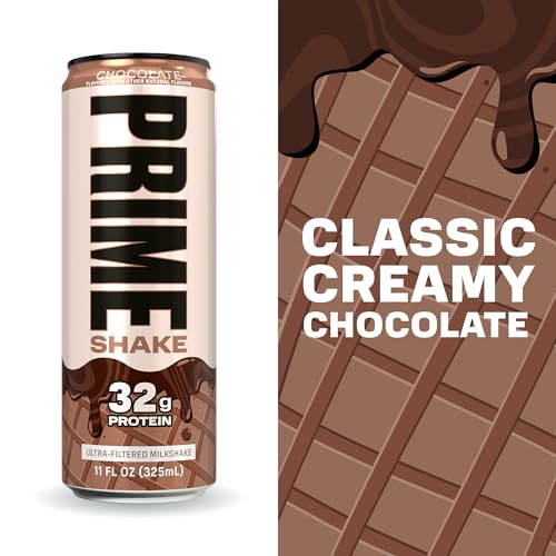 PRIME Protein Shake, Chocolate, 32g Protein for Muscle Support & Recovery, Ultra-Filtered Milk, Lactose Free, Low Sugar, L...
