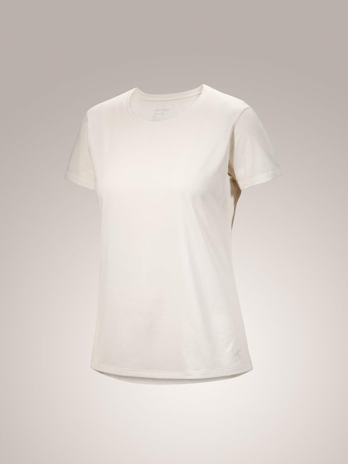 Arc'teryx Taema Crew Neck SS Women's - High-Performance Short Sleeve Workout Shirts for Women - Quick Dry, Lightweight Womens Workout Tops for Hiking, Running, Fitness | Arctic Silk Heather, Small
