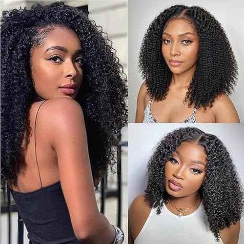 24 Inch Kinky Curly Clip ins Human Hair 110g 8pcs 20 Clips 3C 4A Curly Clip In Hair Extensions Real Human Hair Brazilian Virgin Hair Full Head for Women Natural Black