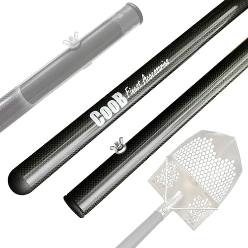 CooB Carbon Fiber Pole Handle. Light and Strong for Sand Scoop Scoops Metal Detector Hunting Tool. Sand Scoop Not Included