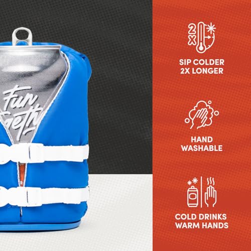 Puffin - The Buoy Life Vest - Insulated 12 oz Can Cooler I Beer Bottle & Soda Can Insulator, Keep Drinks and Beverages Col...