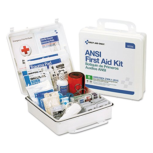 First Aid Only 90566 ANSI B 2015 and OSHA Compliant First Aid Kit, 50-Person Emergency First Aid Kit for Business, Home, C...