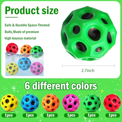YVBBHE Large Bouncy Ball, Colorful Big Super Bounce Toy,Extreme High Bouncing Balls for Kids,Fun Kids Lightweight Foam Jum...