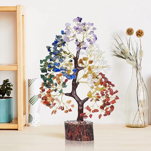 YATSKIA 7 Chakra Tree of Life - Crystals and Healing Stones | Birthday Gifts for Women | Crystal Tree for Positive Energy...