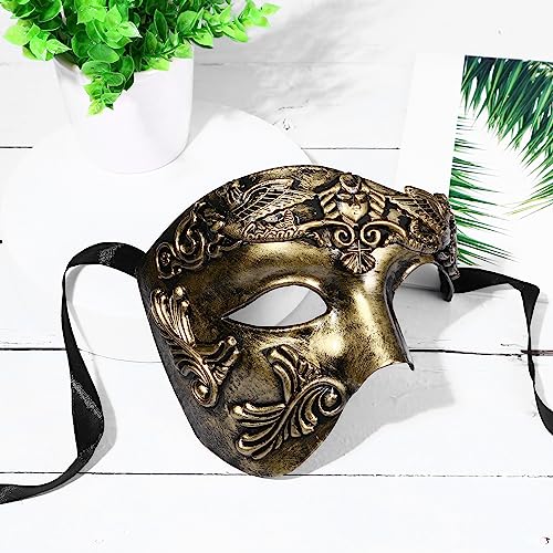 OIDEA Masquerade Mask for Men: Vintage Half Face Roman Warrior Phantom Of The Opera Masks Mardi Gras Carnival Venetian Mask