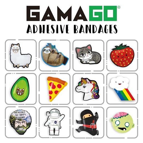 GAMAGO Reindeer Bandages for Kids & Kidults - Set of 18 Individually Wrapped Self Adhesive Bandages - Sterile, Latex-Free...