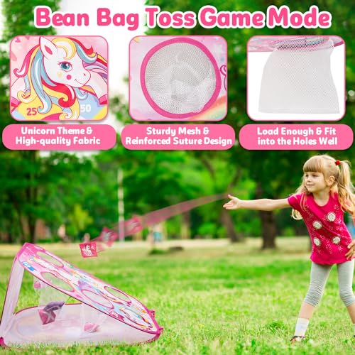 Bean Bag Toss Game for Kids - Cornhole Board Outdoor Toys for Toddlers -Party Activities Carnival Outside Yard Backyard Be...