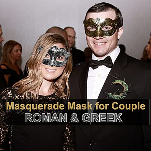 MYMENU Masquerade Mask for Men Women Vintage Greek Venetian Retro Masks for Halloween Carnival Mardi Gras Costume Cosplay