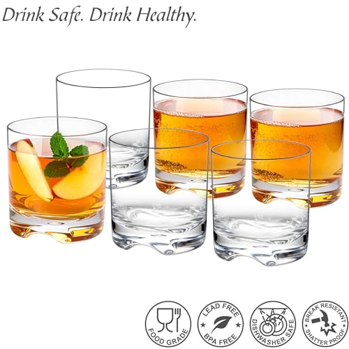 Amazing Abby - Equality - 12-Ounce Plastic Tumblers (Set of 6), All-Clear Drinking Glasses, Reusable Cups, BPA-Free, Shatt...