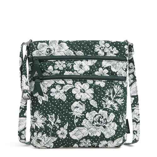 Women's Cotton Triple Zip Hipster Crossbody Purse