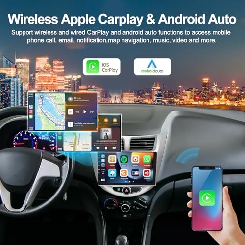 2G+64G Android 13 Car Stereo for Hyundai Accent 2012-2017 with Wireless Carplay Android Auto 9" Touchscreen Car Radio with...