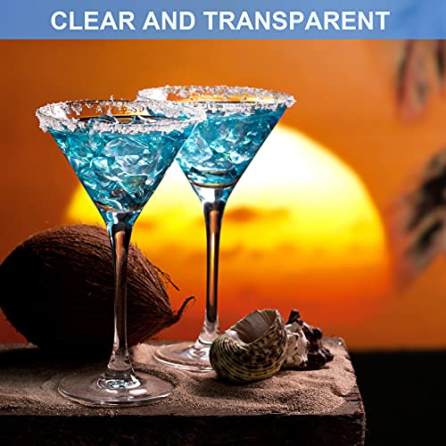 Perthlin 12 Pack Plastic Martini Glasses Bulk 10 oz Large Reusable Clear Cocktail Glasses Unbreakable Acrylic Plastic Cup ...