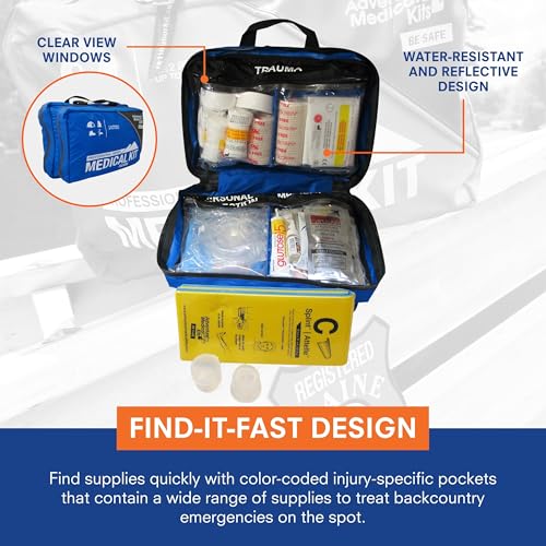 Adventure Medical Kits Pro Series Emergency Medical Kit - Guide I - First Aid Backcountry Medical Kit with C-Splint, CPR M...