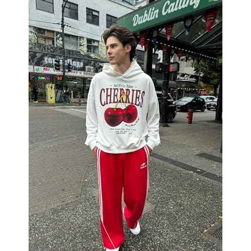 Aelfric Eden Hoodie Cherry Graphic Hooded Sweatshirt Womens Hoodies Y2K Cute Pullover Unisex