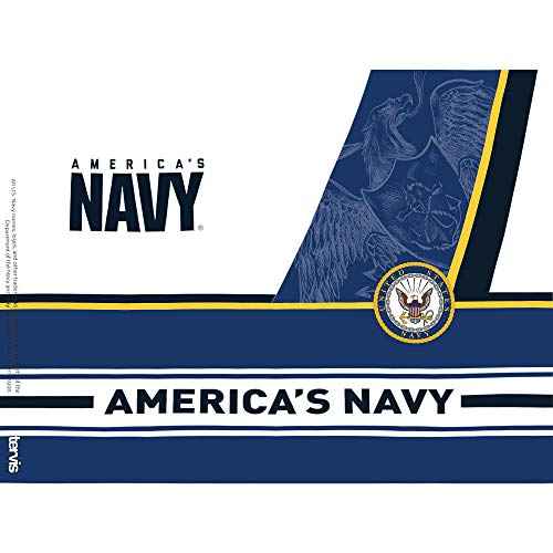 Tervis Navy Forever Proud Made in USA Double Walled Insulated Tumbler Travel Cup Keeps Drinks Cold & Hot, 24oz, Classic