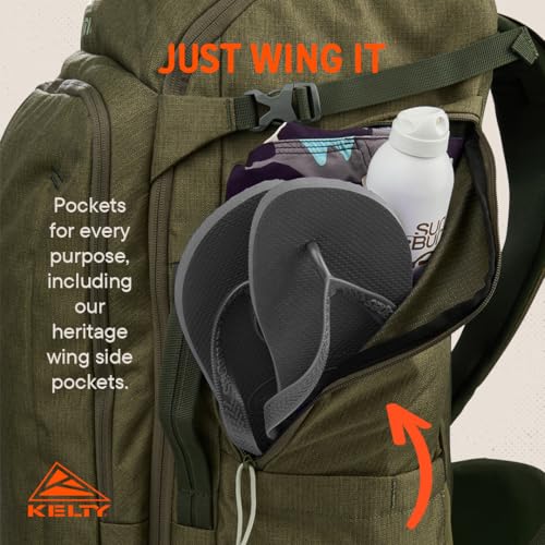 Kelty | Redwing Traveler Backpacks, Travel Pack for Adventure Travel | Burnt Olive & Black