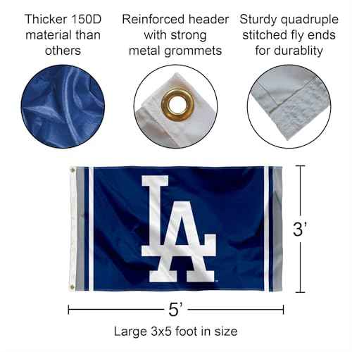Los Angeles Dodgers LA Logo Flag and Banner