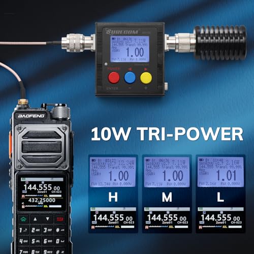 BAOFENG UV-25 PLUS 10W GPS Ham Radio Handheld, Long Range Two Way Radio AM FM NOAA Receiver with 5200mAh Battery USB-C Por...