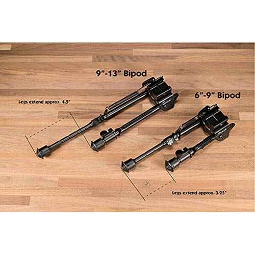 Caldwell XLA Fixed Pic Rail Bipod with Collapsible Design, Non-Slip Feet and Notched Legs for Outdoor, Range, Shooting and Hunting
