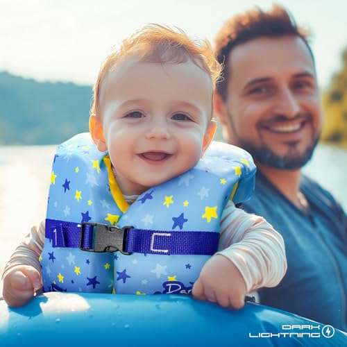 Dark Lightning USCG Approved Infant Life Jacket 0-30 lbs, Swim Vest for Baby/Toddlers 1-3 Year Old 20-30 lbs,Toddler Float...