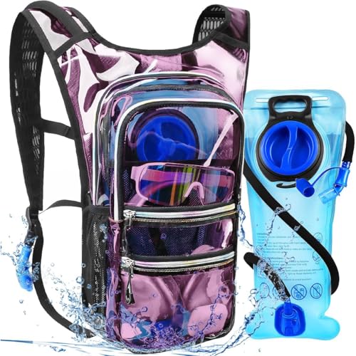 Mothybot Hydration Backpack Pack, Water Backpack 20L Capacities Included 2L Hydration Bladder, Festival Essential - Rave H...