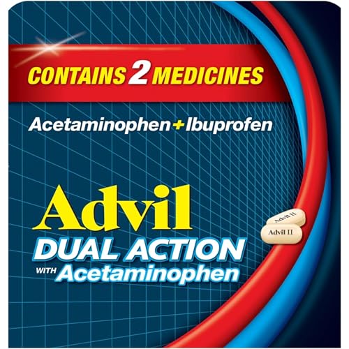 Advil Dual Action Coated Caplets, 125 Mg Ibuprofen and 250 Mg Acetaminophen per Dose (2 Dose Equivalent) for 8 Hour Pain Relief - 216 Count