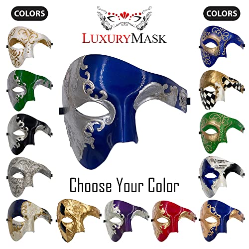 Masquerade Mask For Men Phantom Of The Opera Mask Prom Mardi Gras Haloween Venetian Half Face Mask
