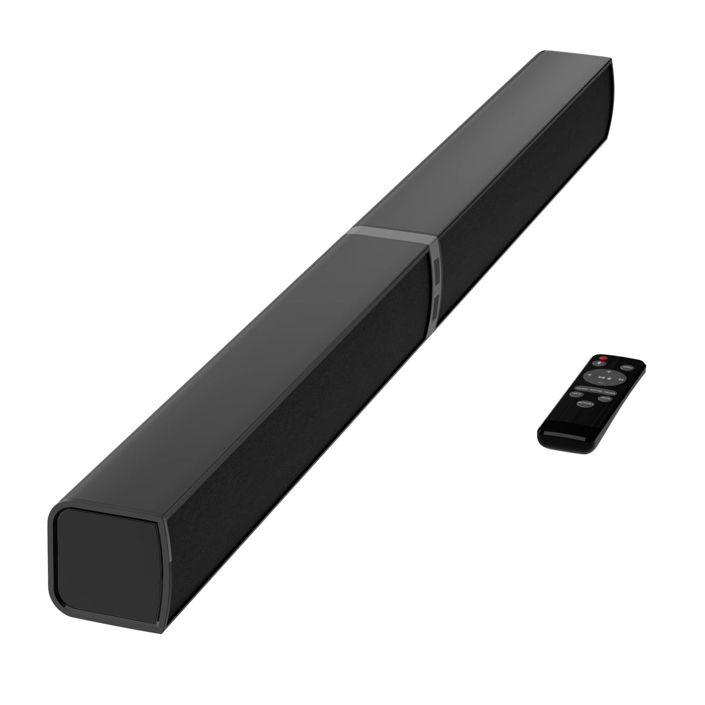 MZEIBO Sound Bar for Smart TV,80W Detachable Bluetooth Soundbar with Powerful Bass, 2-in-1 Home Theater Audio System, ARC/Optica