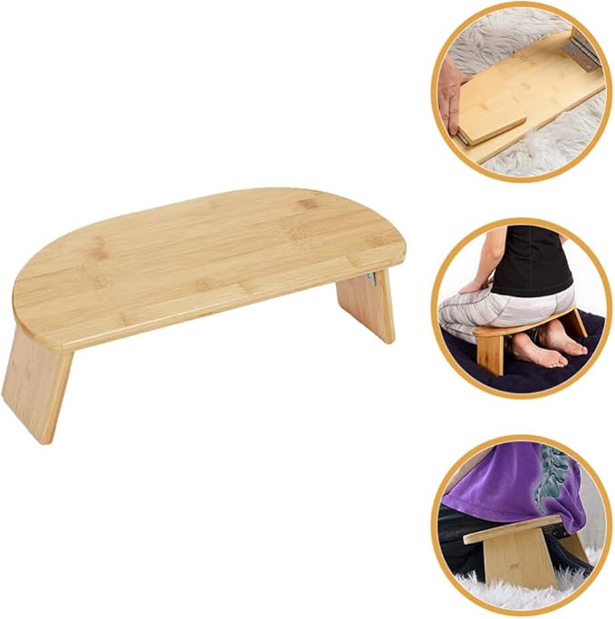 GANAZONO Meditation Bench Stool Lightweight Kneeling Seat Portable Zen Meditation Stool for Home and Travel Strong Load-Bearing Design for Comfort and Stability