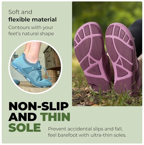 Hike Footwear Theora Pro - Ergonomic Supportive & Non-Slip Barefoot Shoes, Zero Drop Minimalist Trail Running Boots with A...