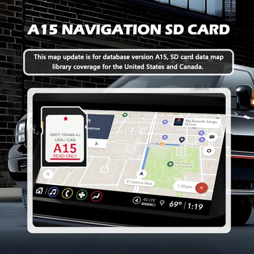 A15 Compatible with Lincoln Ford Navigation SD Card,Latest Version Sync 2 System SD Card of GPS Navigator for Car OEM GM5...