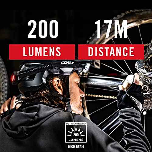 Coast ZX20B Dual Purpose Rechargeable Booster Pack, Power Bank and 200 Lumen LED Flashlight, Safety Signal for RL20R. RL20RB, RL22R, RL27R
