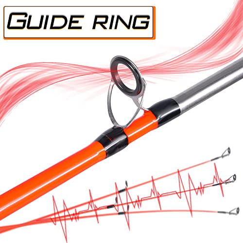 Sougayilang Catfish Fishing Rod and Reel Combo, 2-Piece Spinning Combo, Durable Graphite & Glass Blanks Fishing Pole for C...