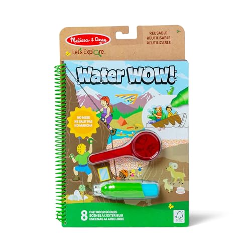 Melissa & Doug Let’s Explore Water Wow! Outdoor Adventure Deluxe Water-Reveal Pad – Reusable On The Go Travel Activity