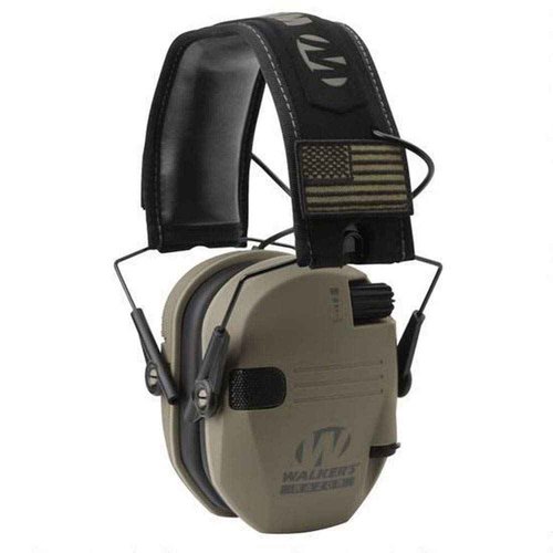 MTM TMC15 Tactical Mag Can and Walker's Razor Slim 23dB Folding Electronic Ear Protection, Tan Patriot