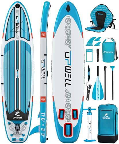 UPWELL 11'2”/11'6”Stand Up Paddle Board for Youth & Adults, Inflatable Paddle Board with Stable Design, Premium SUP Access...