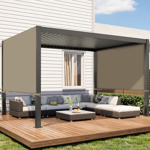 Universal Canopy Cover Replacement for 17x6.8 Ft Outdoor Pergola Structure, Garden Pergola Shade for Gazebo Patio Porch Ba...