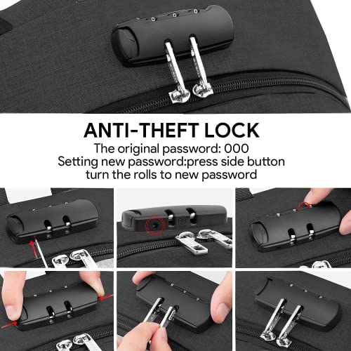 AMBOR Travel Laptop Backpack for Ｍen, 15.6-17.3 inch Laptop Backpack, Anti Theft Business Work Backpack with USB Charging ...