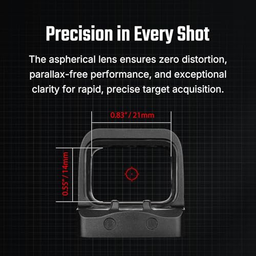OSIGHT SE Enclosed Micro Red Dot Sight - RMSc/K Footprint Compatible | 2 MOA Dot & 32 MOA Circle Dual Reticle System | Dur...