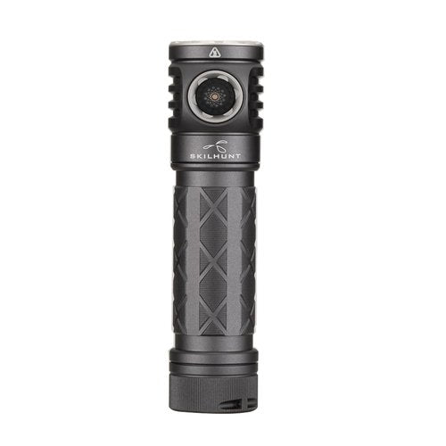 SKILHUNT EC200S-RED 1400 lumens White and Red Beam USB-C Rechargeable Powerful EDC Flashlight - Lightweight, Compact Mini Pocket Light Camping Hiking Running Waterproof Outdoor (High CRI 4500K, Grey)